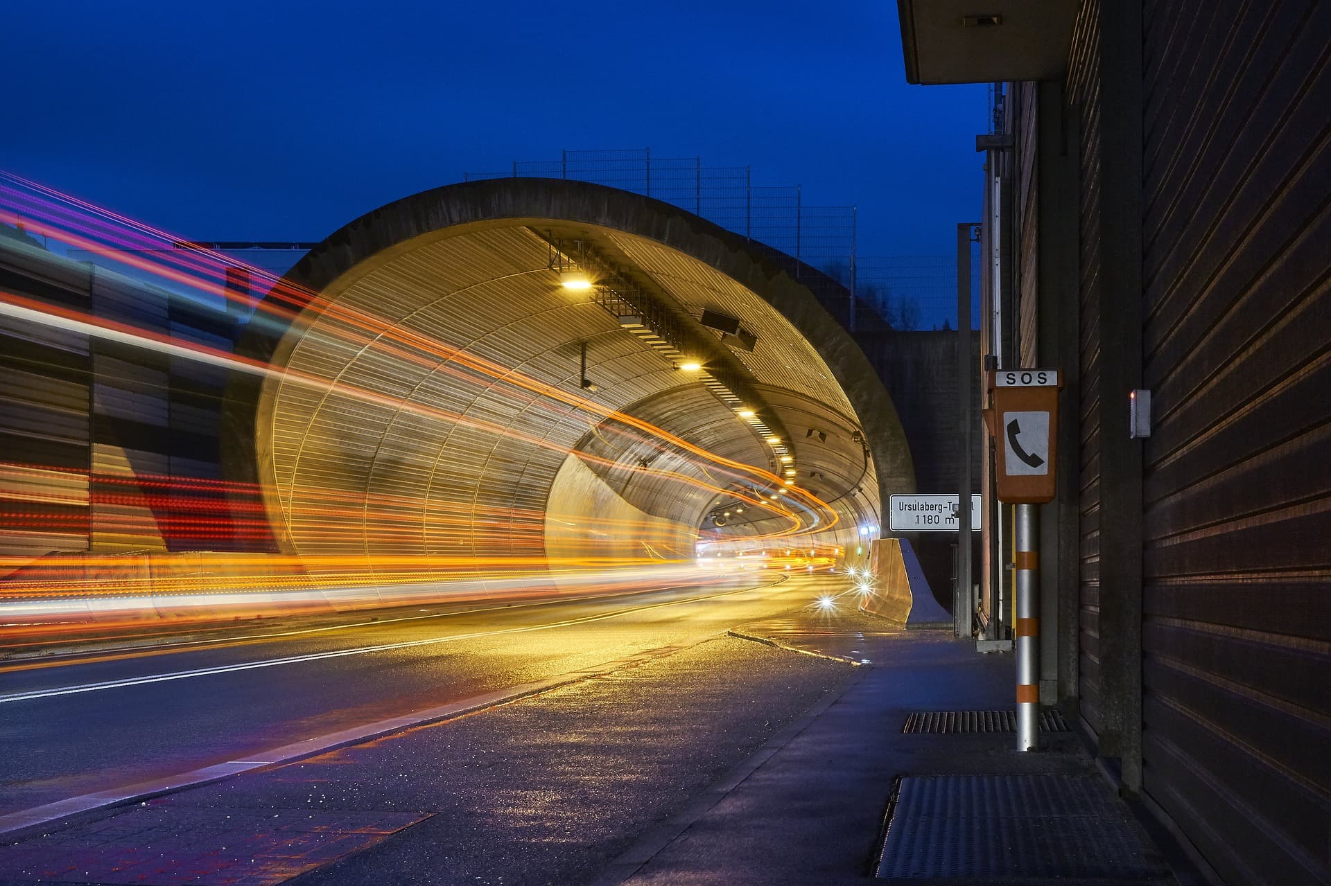 road with fast moving lights