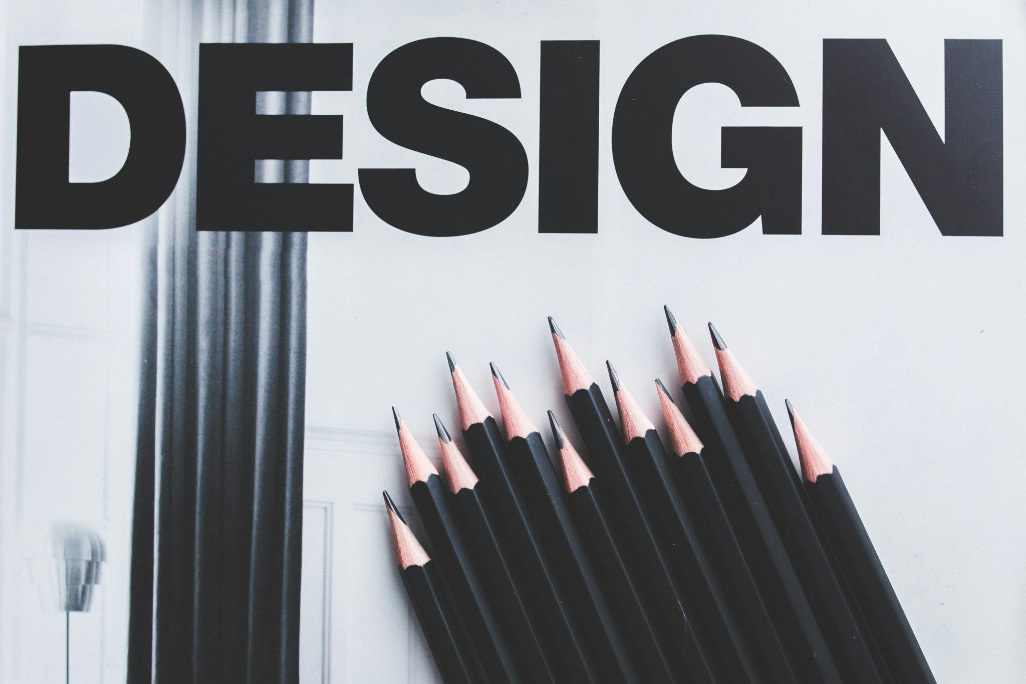 design branding pencils and design word